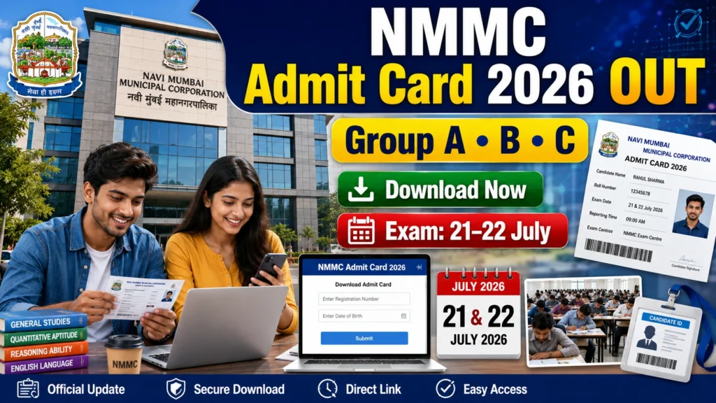 NMMC Admit Card 2026 Released for Group A, B & C Posts – Download Hall Ticket