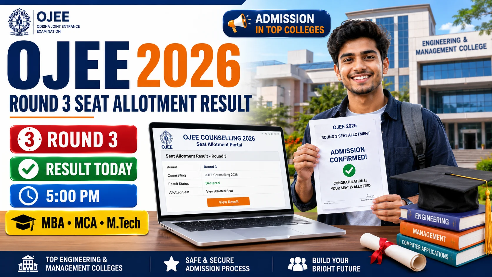 OJEE Round 3 Seat Allotment Result 2026