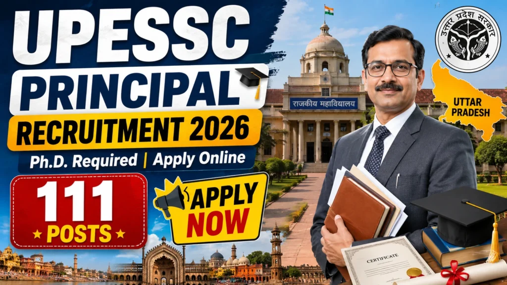 UPESSC Principal Recruitment 2026 Apply Online for 111 Principal Posts