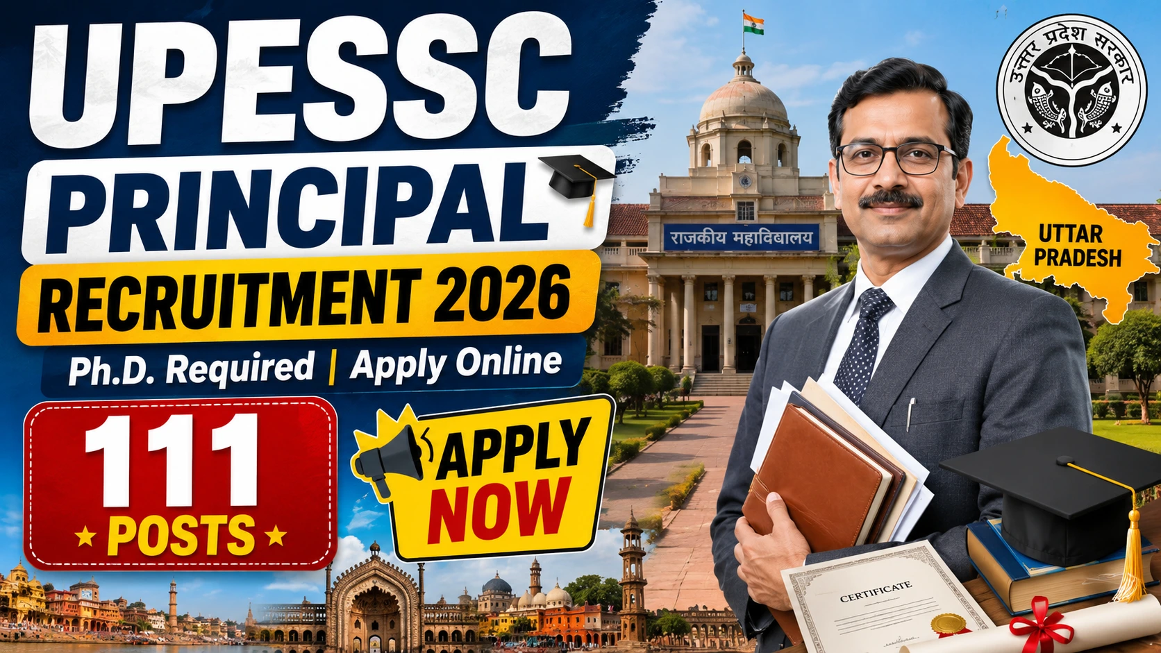 UPESSC Principal Recruitment 2026 Apply Online for 111 Principal Posts