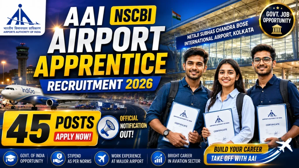 AAI NSCBI Airport Apprentice Recruitment 2026