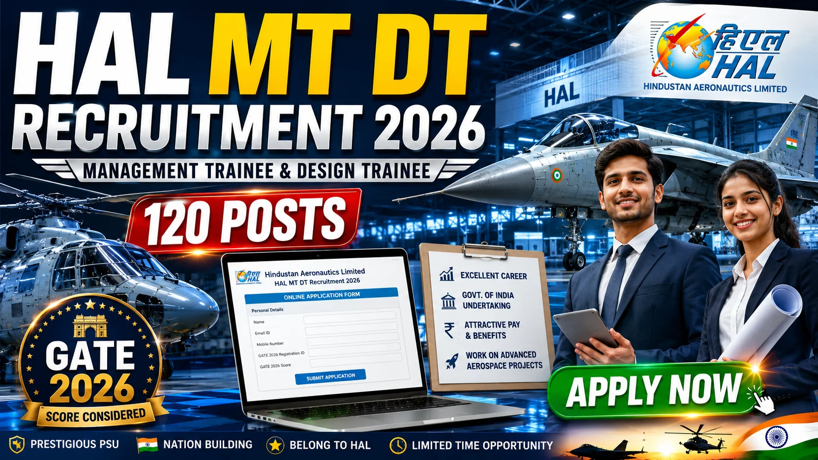 HAL Management Trainee & Design Trainee Recruitment 2026