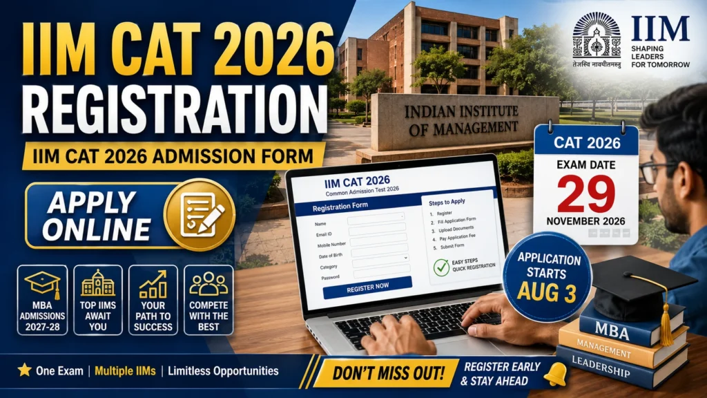 IIM CAT 2026 Admission Form Apply Online