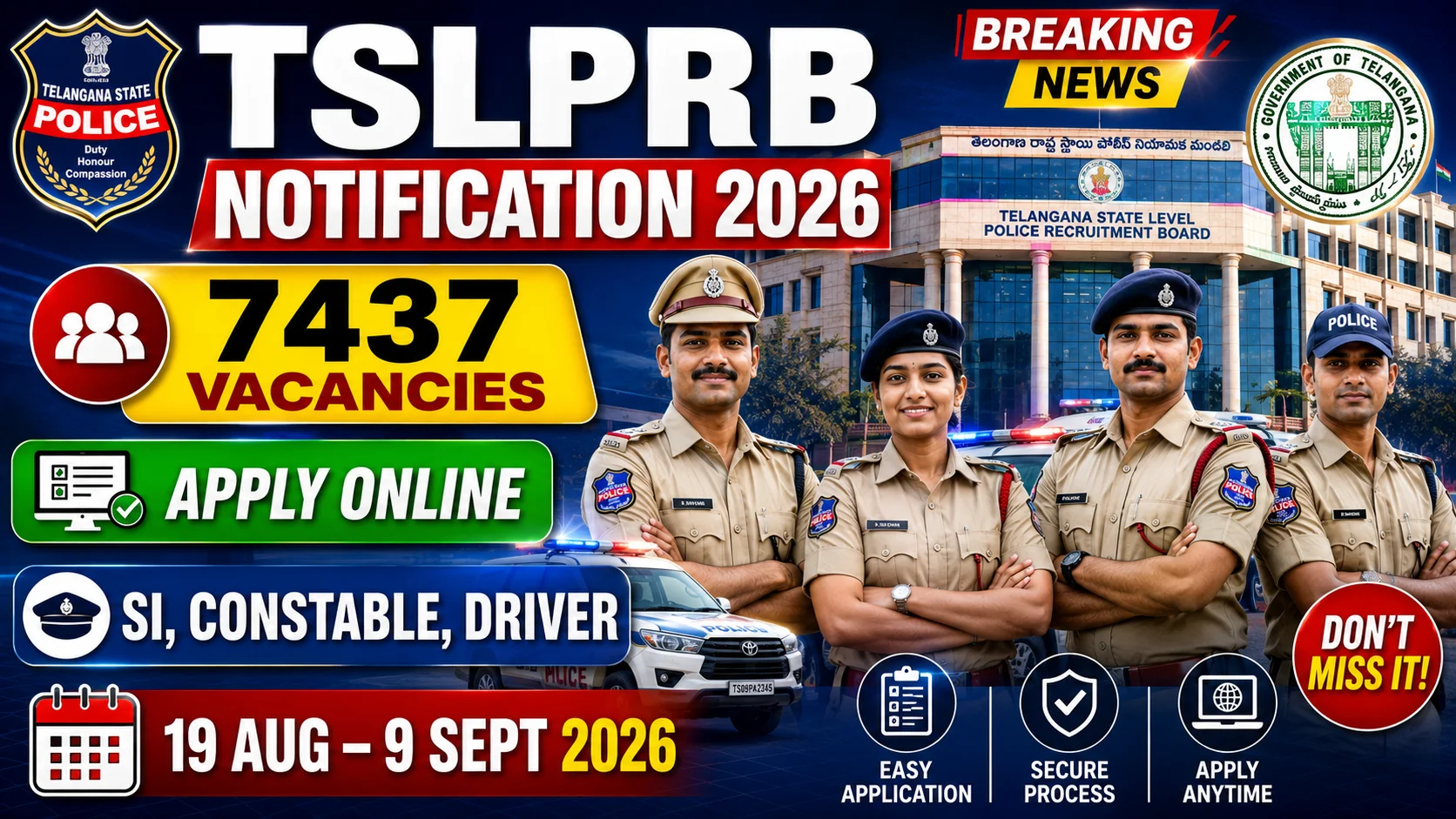 TSLPRB Notification 2026